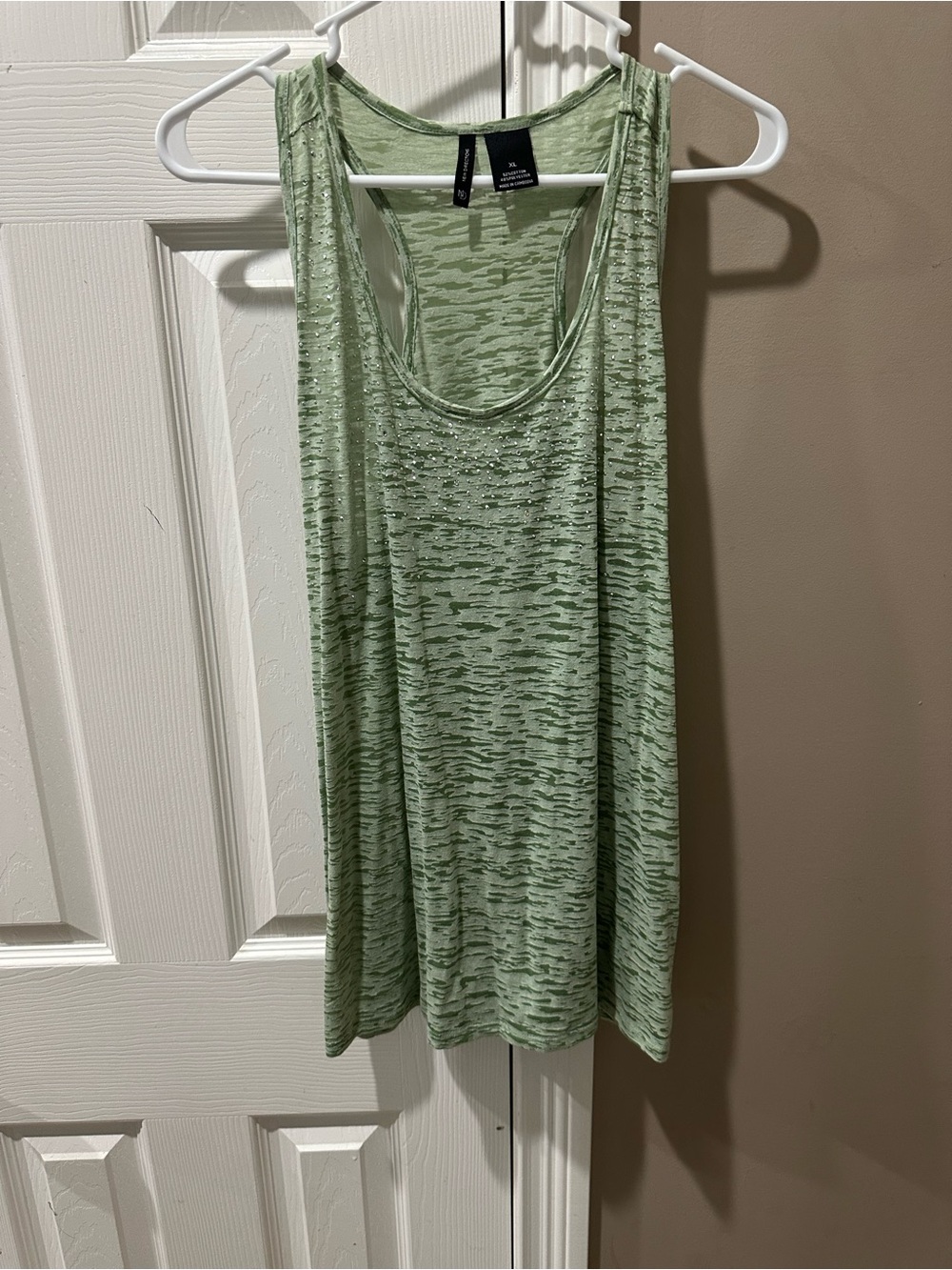 new directions Mint Green Burnout Racerback Tank